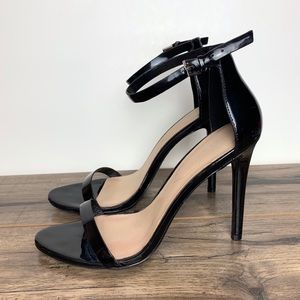 Aldo Polesia Black Ankle Strap Heels